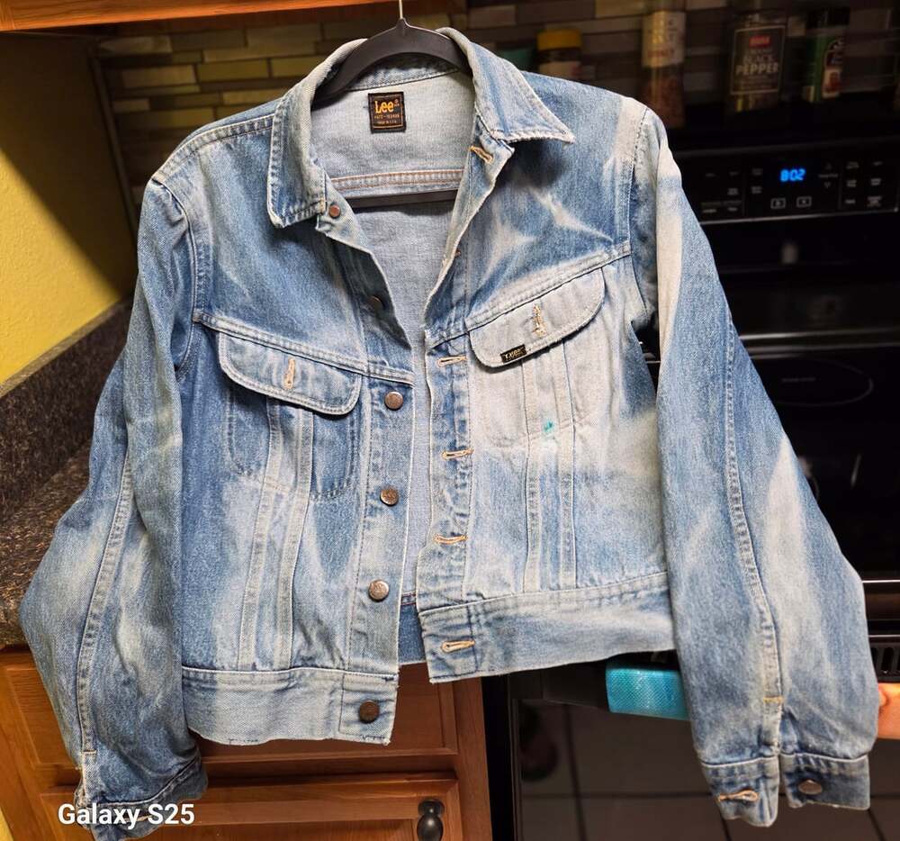 Vintage Lee Riders Distressed Denim Trucker Jacket  with no size tag
